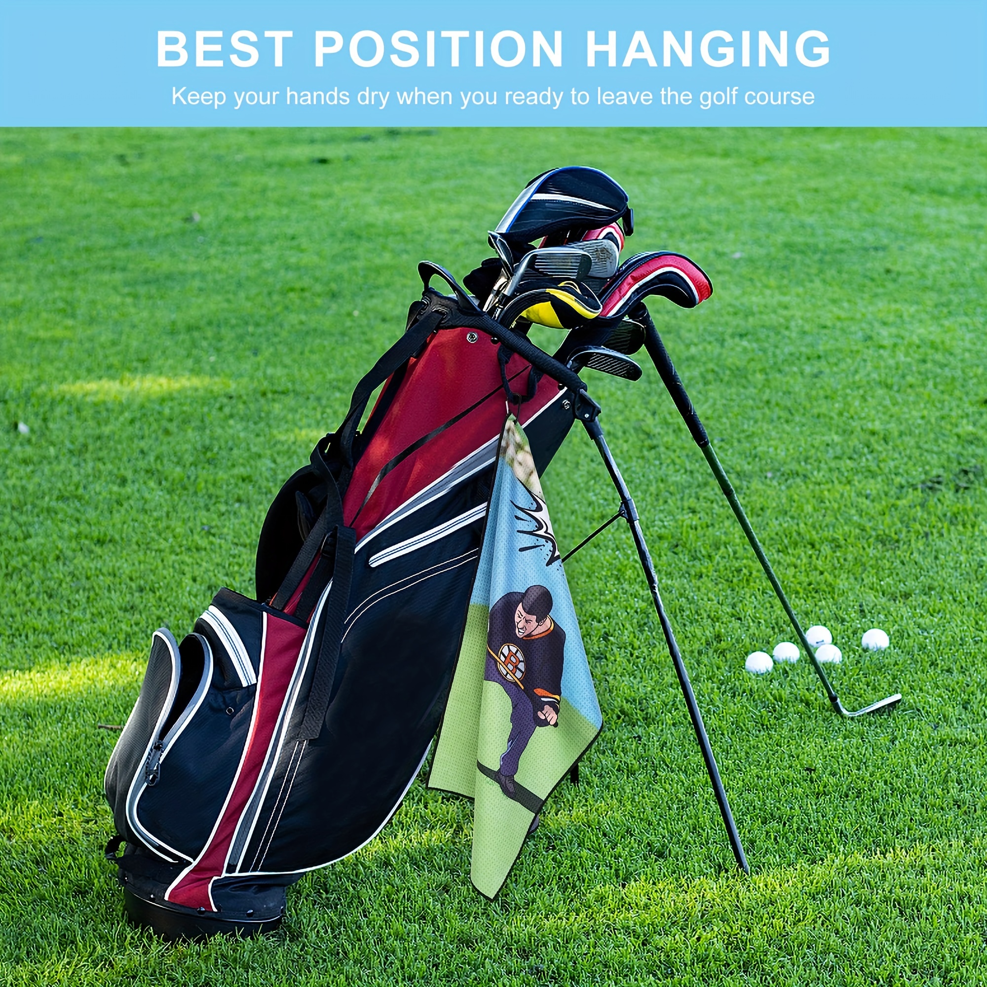 Funny Golf Towel With Carabiner Clip Golf Club Golf Bag - Temu