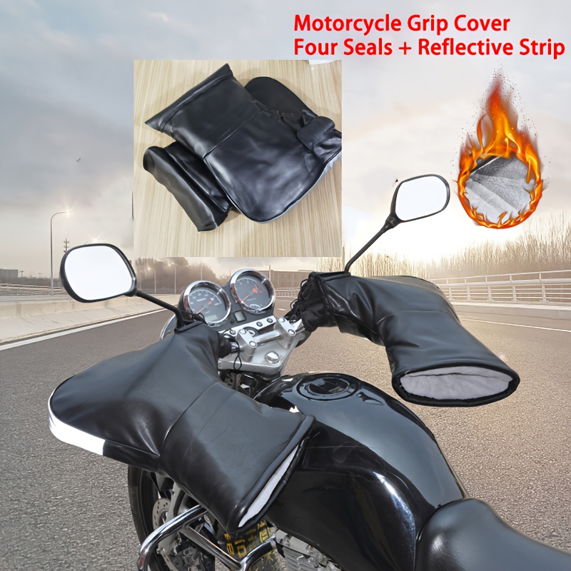 Moto Grip Guidon Muff Coupe-vent Imperméable à l'eau Gants de guidon chauds