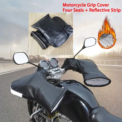 Moto Grip Guidon Muff Coupe-vent Imperméable à l'eau Gants de guidon chauds