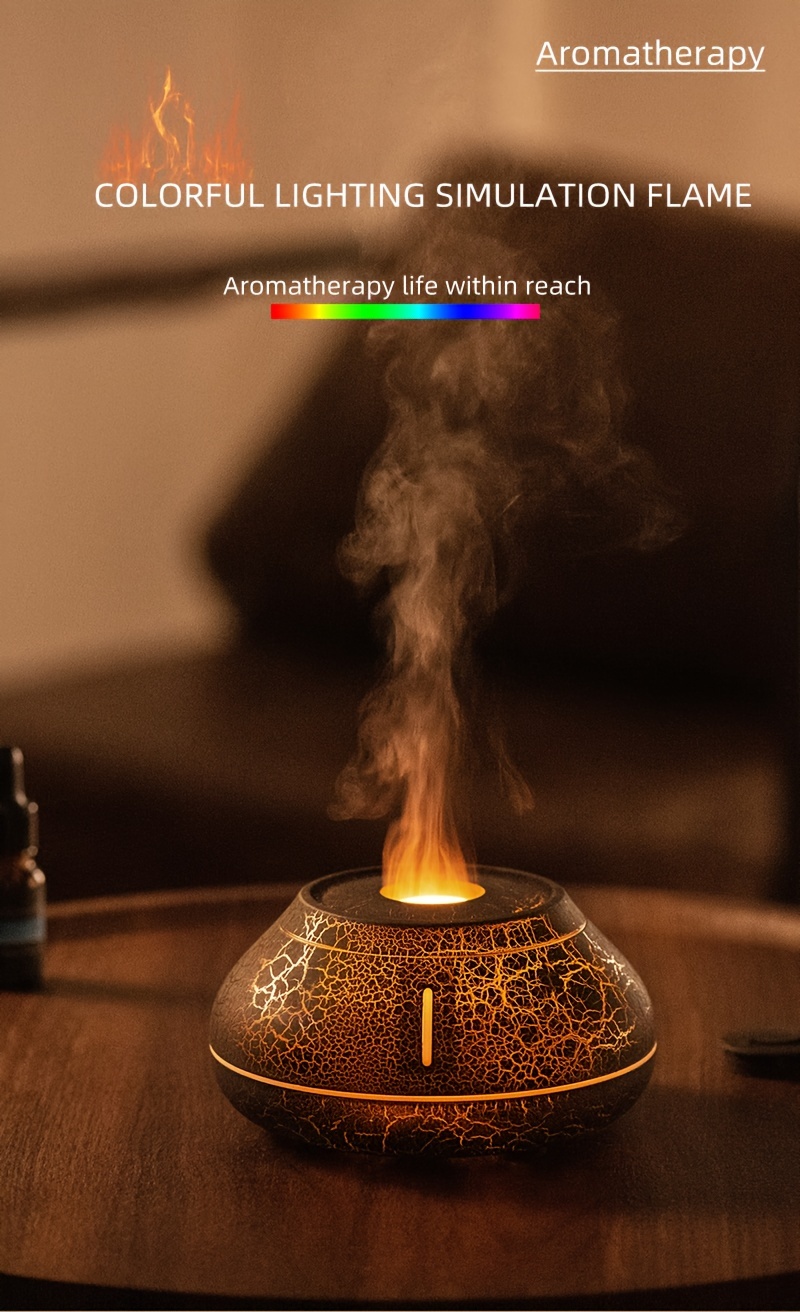 3D Volcano Simulation Flame Air Humidifier USB Ultrasonic Fire Lamp Aroma Essential  Oil Diffuser - China Aroma Diffuser and Ultrasonic Diffuser price