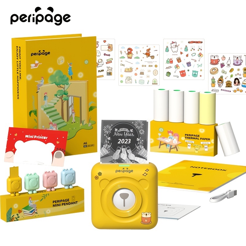PeriPage A6 ミニサーマルプリンター、スマートフォン対応、ワイヤレス Bluetooth ポータブルモバイルサーマルラベルプリンタ - 4