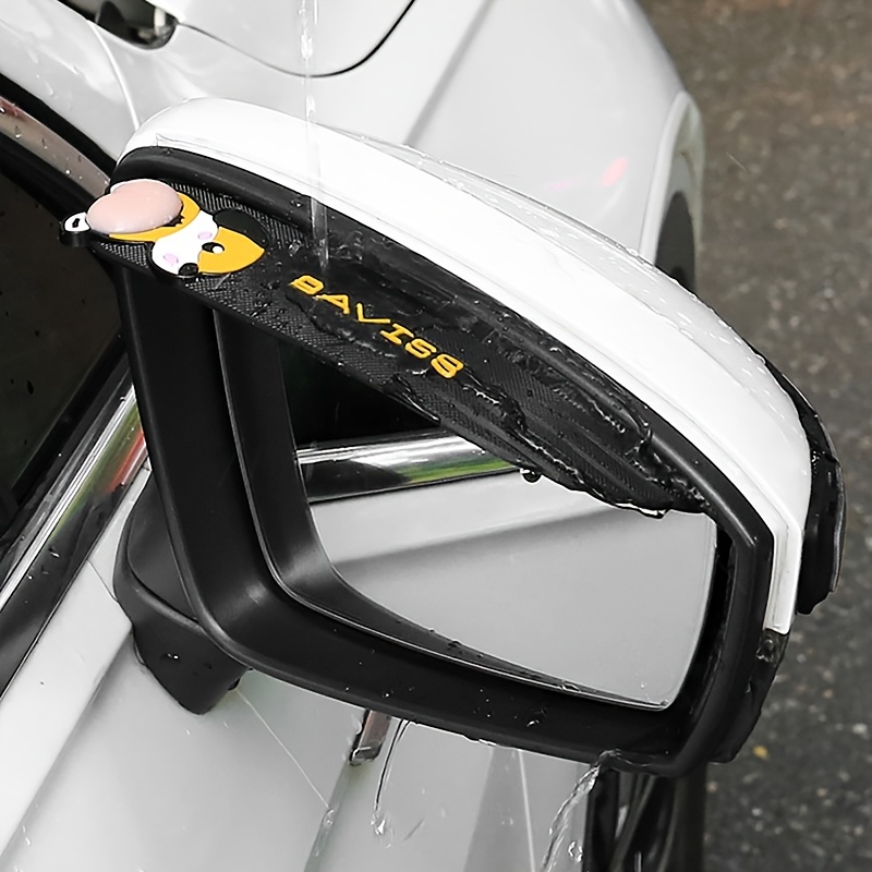 2pcs Auto rückspiegel Regen Augenbraue Kohlefaser spiegel - Temu