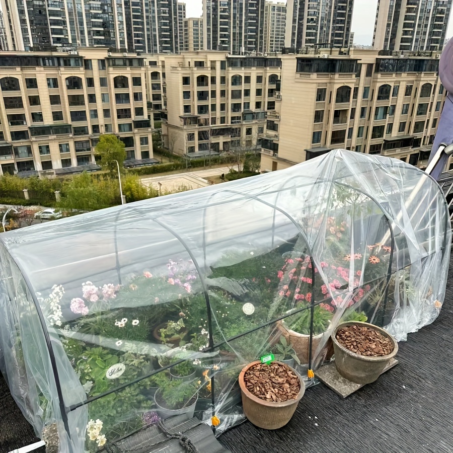 1pc plastic greenhouse film clear polyethylene sheeting cover garden plant cover sheeting freeze frost protection uv resistant