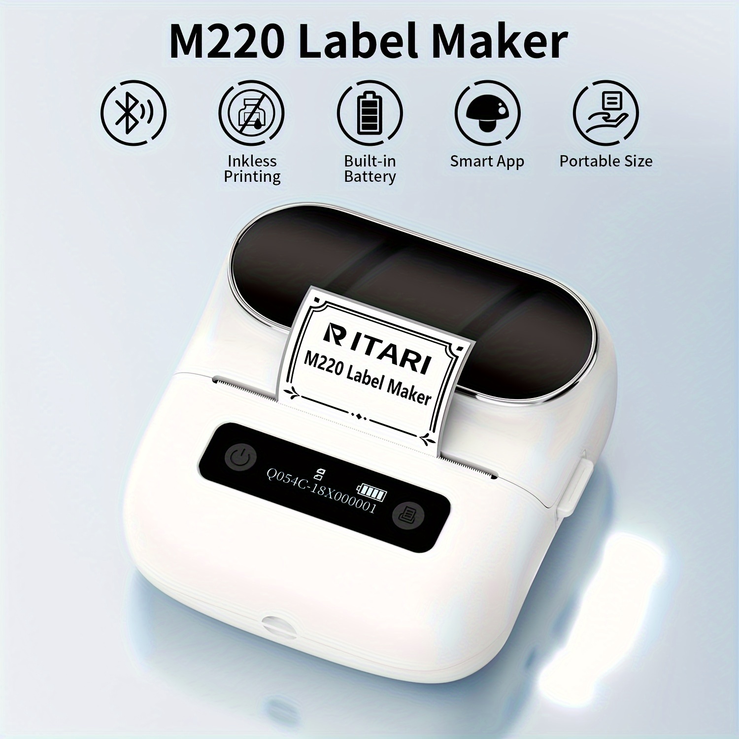 Phomemo M220 Label Maker, Upgrade 3 Inch Barcode Label Printer