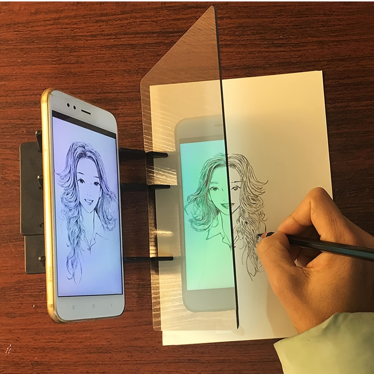 Easy To Paint Sketch Assistant Painting Stand Optical Drawing Projector  Painting Tracing Board Optical Image Drawing Board Sketch Reflection  Dimming Bracket Painting Mirror Plate