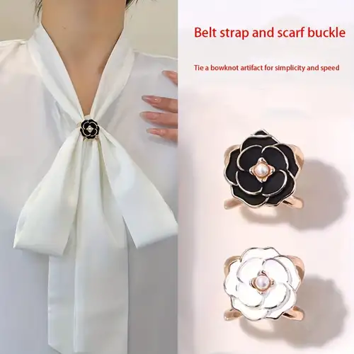 5pcs T-Shirt, Blouses, Tee Clips Scarf Buckle Set Alloy Round Clothing Decoration for Women Girls, Free Returns & Free Ship, 1.49,Temu