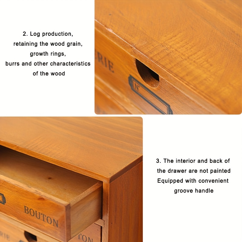 Vintage Wooden Storage Drawer Office Desktop Storage Box - Temu Canada