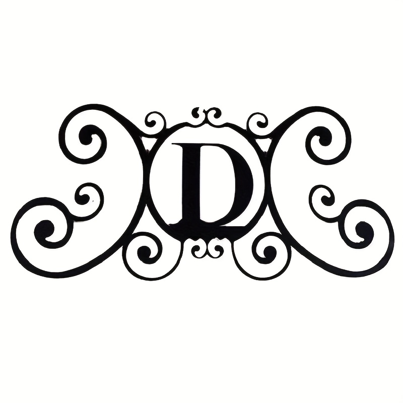 Wrought Iron House Letter D