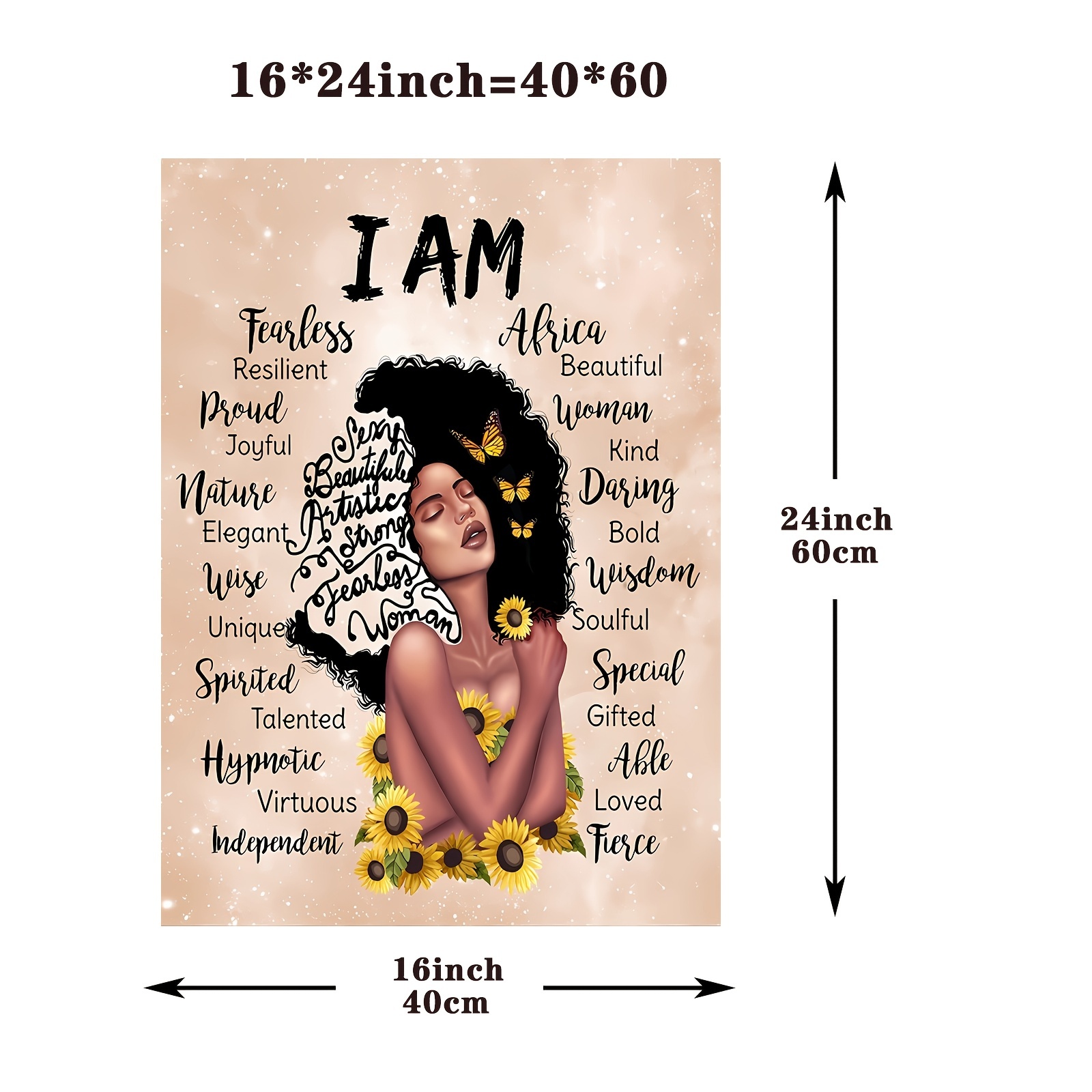 Girls Room Decor Wall Art Decoration for Girls Bedroom Motivational Black Girl Canvas Prints African American Canvas Art with Inspirational Words