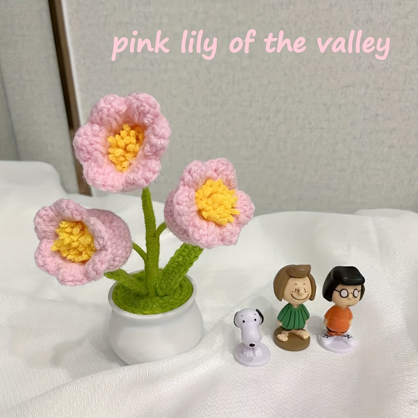 Creative Crochet Wool Flower Lily Of The Valley - Temu