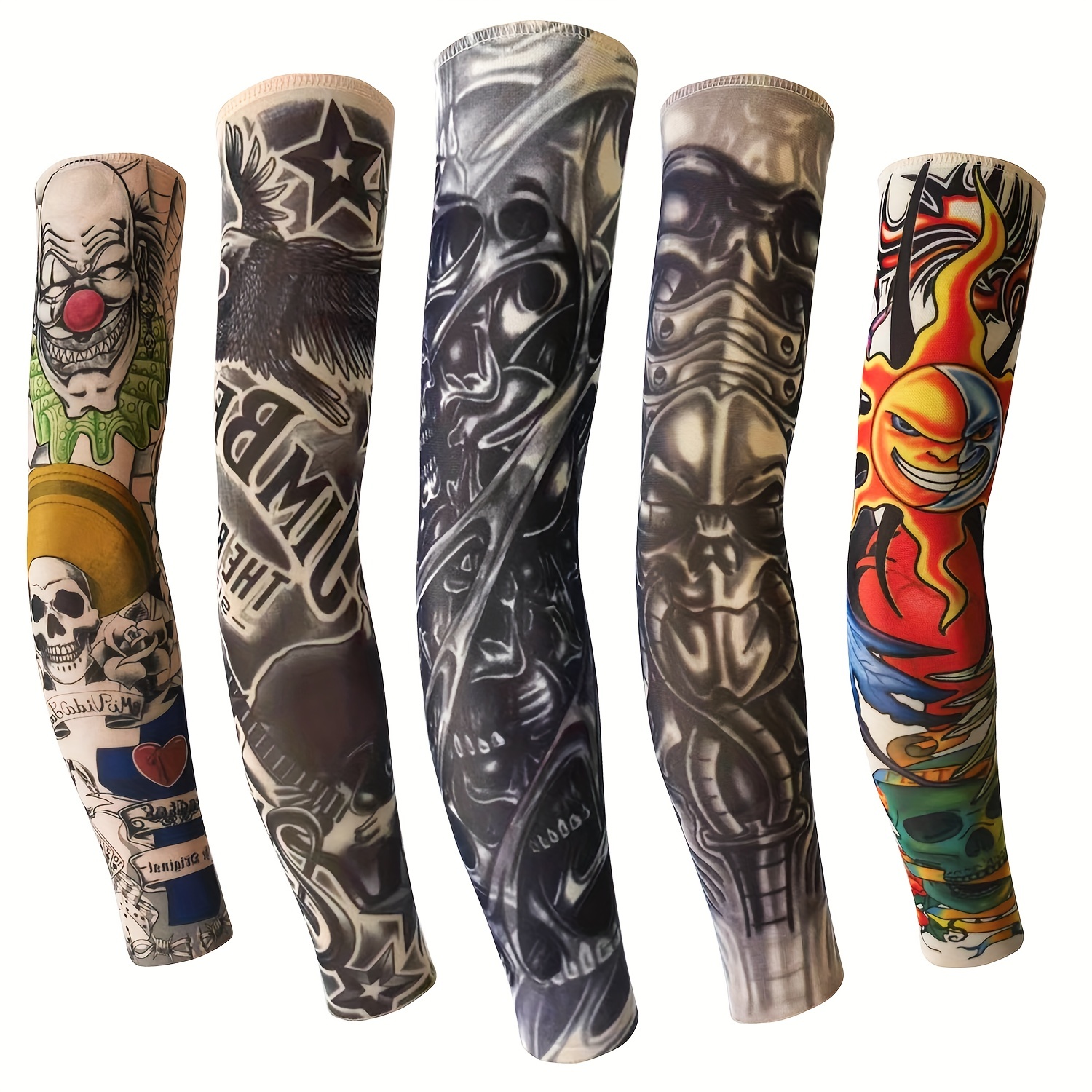 Naimo 2 Pairs Unisex Cooling Arm Sleeves Cover Cycling Running UV Sun  Protection Outdoor Men Nylon Cool Arm Sleeves for Hide Tattoos