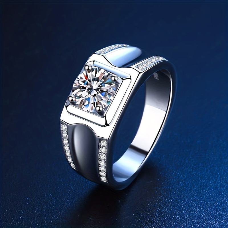 Stylish mens ring with silver plated - . Gift Ideas