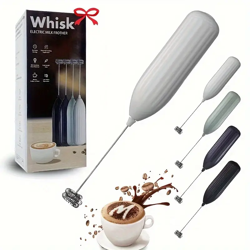 1pc electric milk frother mini milk foamer handheld electric whisk battery operated not included drink mixer hand mixer for coffee electric wireless blender for lattes cappuccino frappe chocolate portable foam maker for christmas gifts details 24