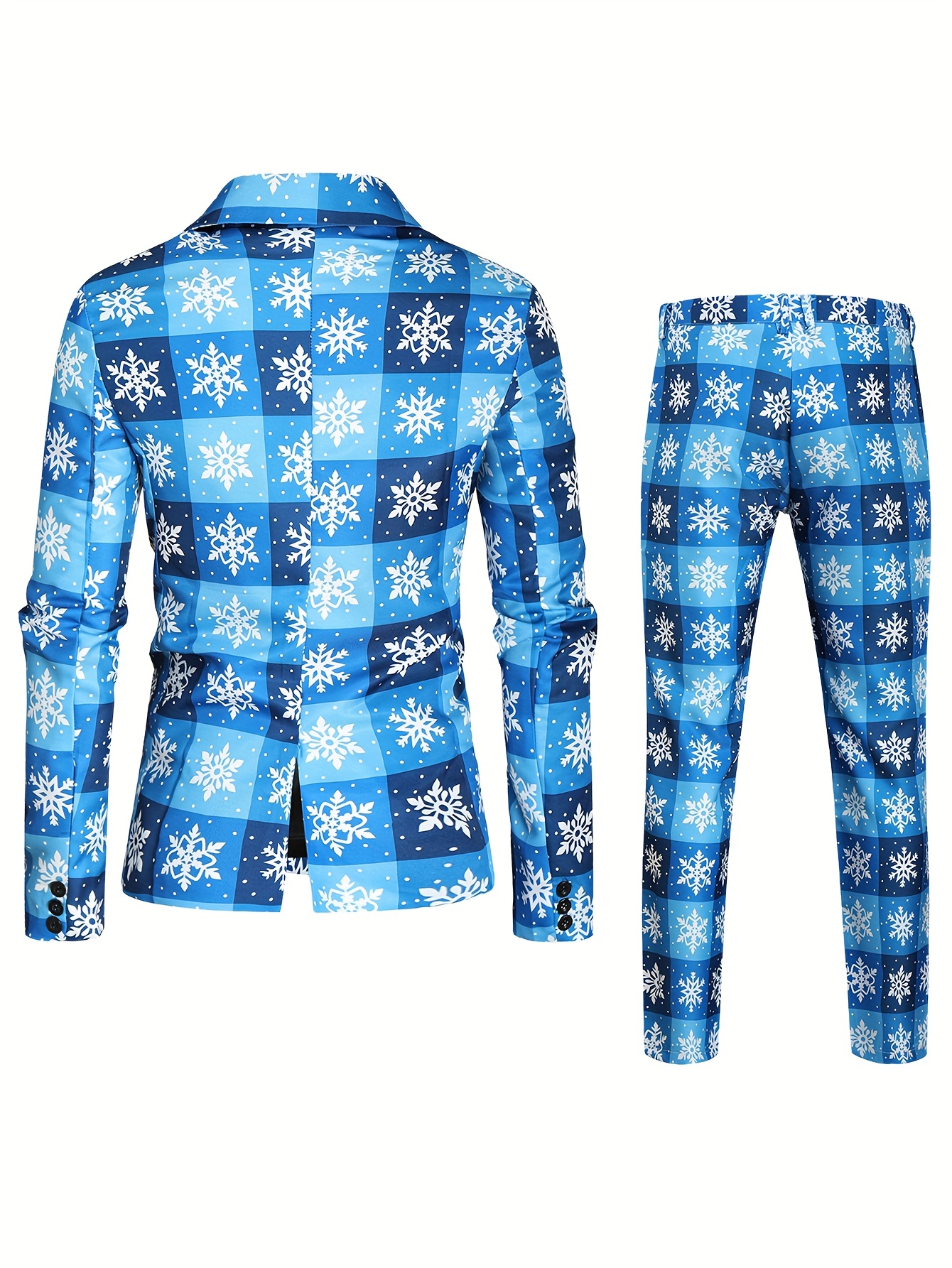 jovati Christmas Suit Jacket MensFashion Christmas Christmas Suit Jacket +  Suit Pants Two-piece Suit 