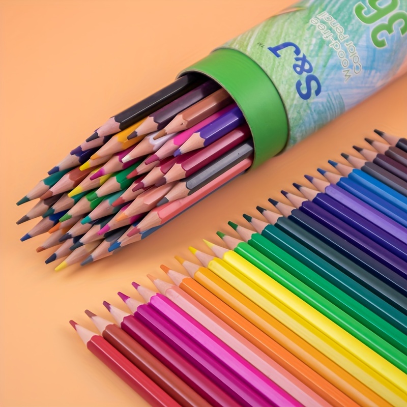 12 Color/24 Color Ensemble De Crayons De Couleur Crayons De - Temu France