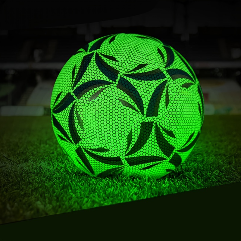 Protoiya Reflective Football Holographic Luminous Soccer Ball for Night  Games and Training Glow in The Dark by Light Reflect Standard Flashing  Soccer