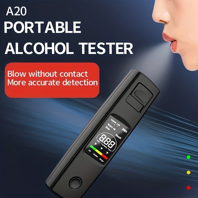 Breathalyzer, Professional Alcohol Tester, USB Rechargeable Portable  Digital LCD Alcohol breathalyzer Tester with 10 Mouthpieces…