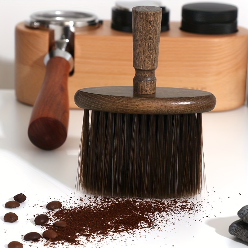 Coffee machine wooden cleaning brush