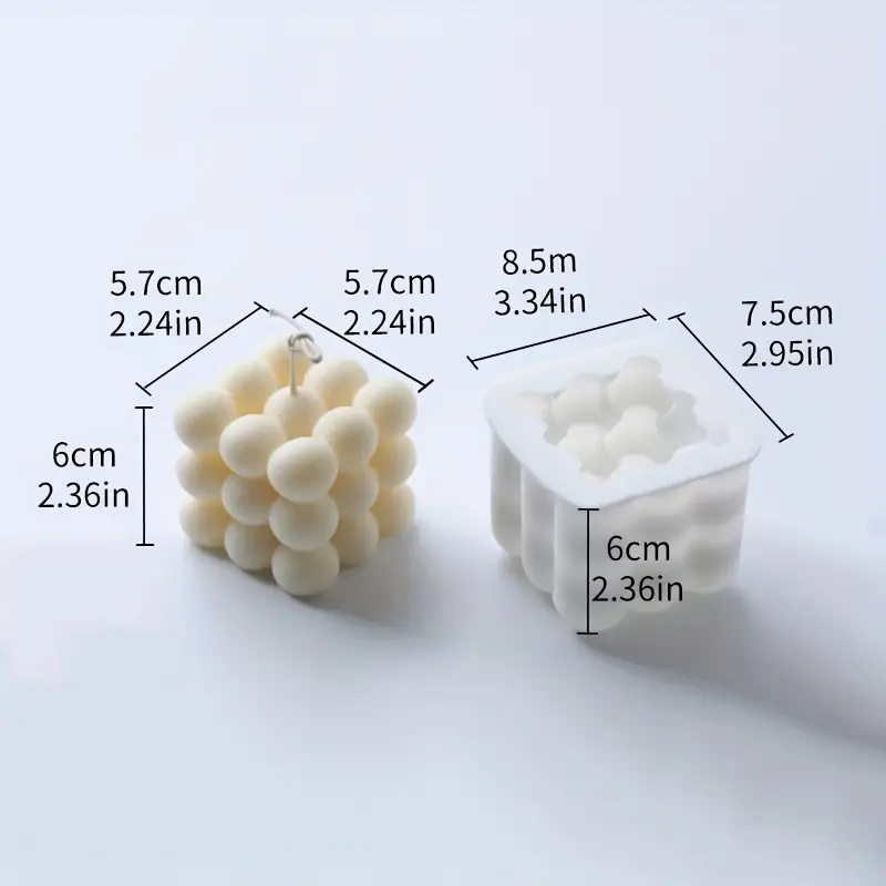 Multimodal Bubble Cube Candle Silicone 3d Aromatherapy - Temu