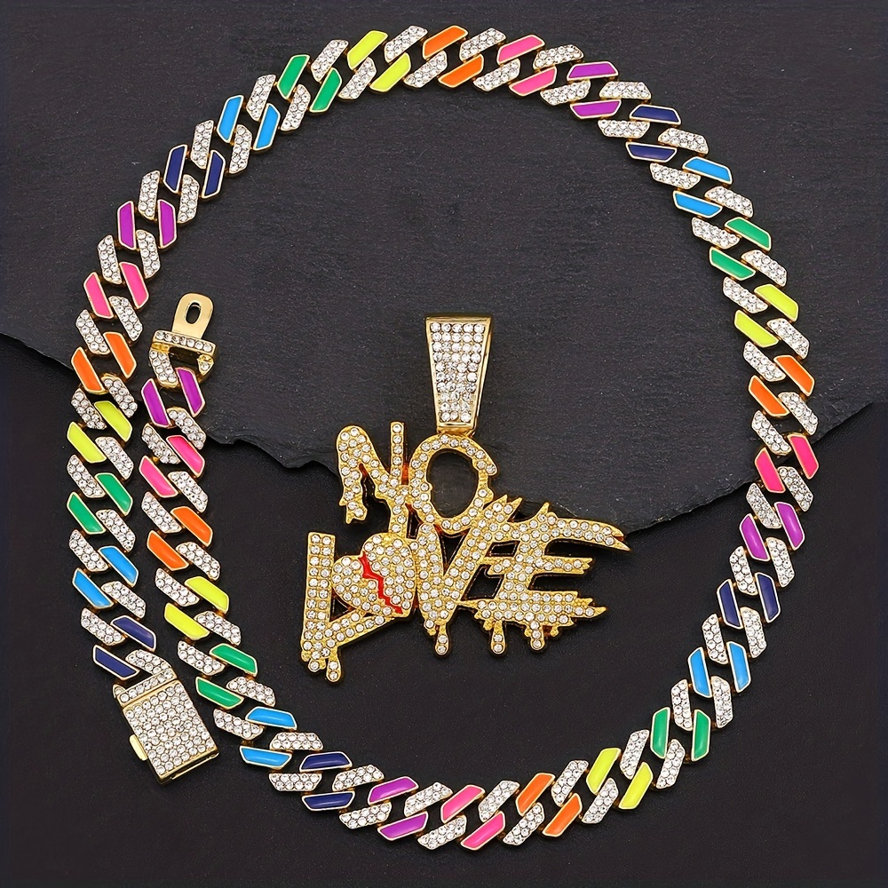 No Days Off Anhänger + Cuban Link Halskette - Temu Austria