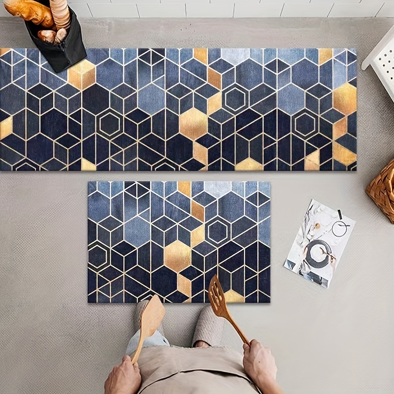 Geometric Pattern Kitchen Rugs, Absorbent Non Slip Cushioned Rugs, Stain  Resistant Waterproof Long Strip Floor Mat, Comfort Standing Mats, Living  Room Bedroom Bathroom Kitchen Sink Laundry Office Area Rugs Runner, Home  Decor 