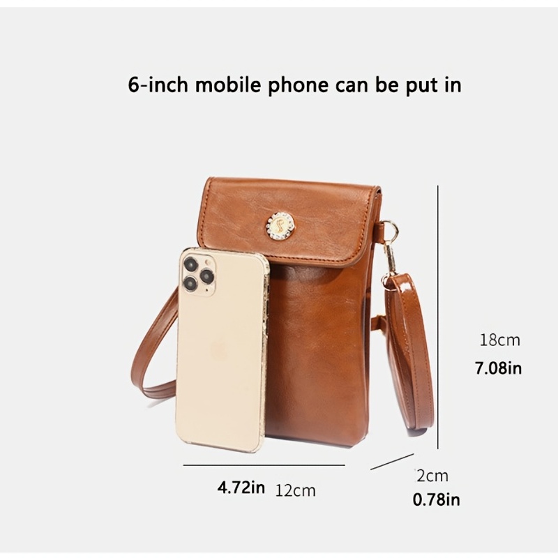 Leather Small Crossbody Bags For Women Designer Cell Phone Bag Wallet  Purses Adjustable Strap - Temu