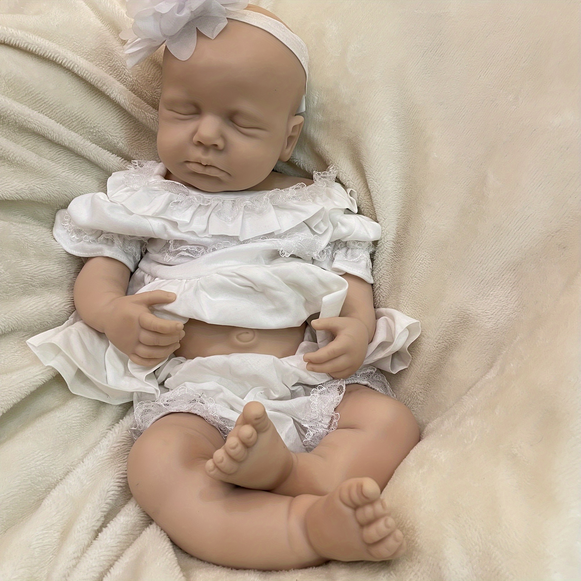 Unpainted Silicone Reborn Dolls Lifelike Sleeping Full Body - Temu