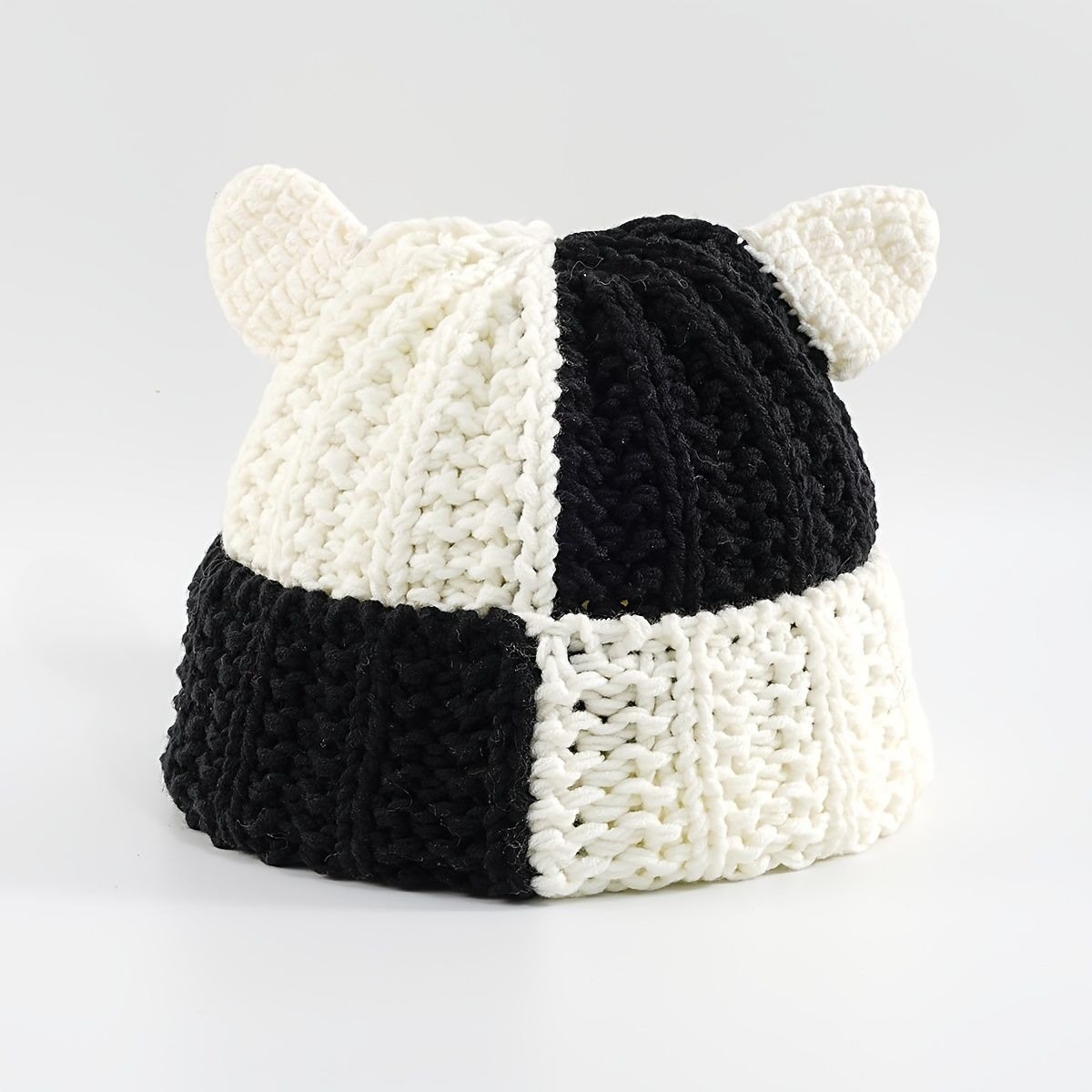 Devil Small Ears Stitching Wool Hat Knitted Hat Cartoon Outdoor Fashion  Casual Style Hat For Women Girls Valentine's Gifts For Her - Clothing,  Shoes & Jewelry - Temu