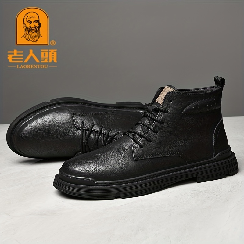 Black Jodhpur Boots for Men High Ankle Leather Boots