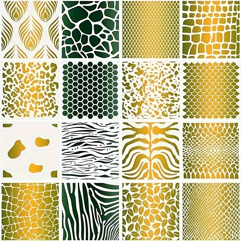 Cubist Stencils For Crafts Reusable Texture Mixed - Temu