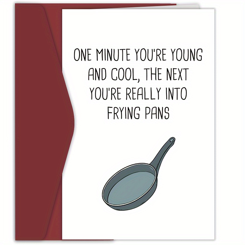 

1pc, Funny Birthday Card With A Pan For Husband Friend Hilarious Festival Greeting Card Creative Gifts Card, Small Business Supplies, Thank You Cards, Birthday Gift, Cards, Unusual Items, Gift Cards