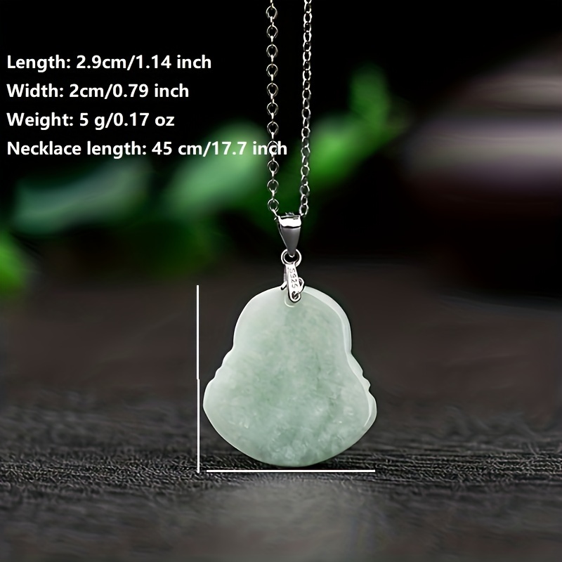 Natural Myanmar Jade Buddha Man Pendant Necklace