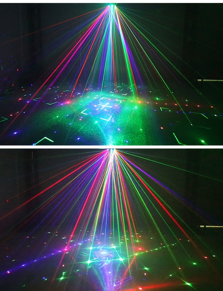 60W Lumière disco dj fête RGBW DMX5 Boule disco 5 en 1 Motif LED Lumière de  scène Contrôlé par la musique Stroboscope avec Flash pour KTV Mariage Noël  Anniversaire Halloween : 