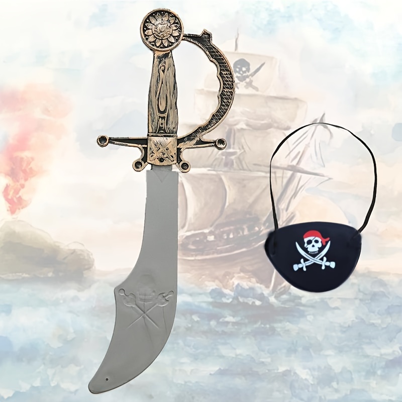 Espada Pirata Y Parche En El Ojo De Pirata Para Fiestas Temáticas De  Piratas, Fiestas De Cumpleaños Y Accesorios De Disfraces De Juego De Roles