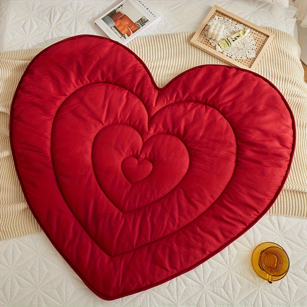 Quilted Blanket Leaf Heart Shape Design Throw Blanket - Temu