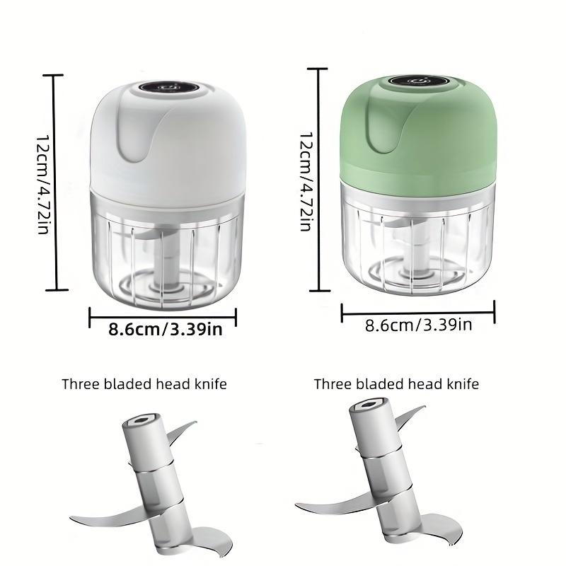 1pc Rechargeable Electric Garlic Chopper - Portable Veggie Grinder With  Steel Blade For Ginger, Chili, Fruit, Meat - 250ml Capacity - Easy To Use  And