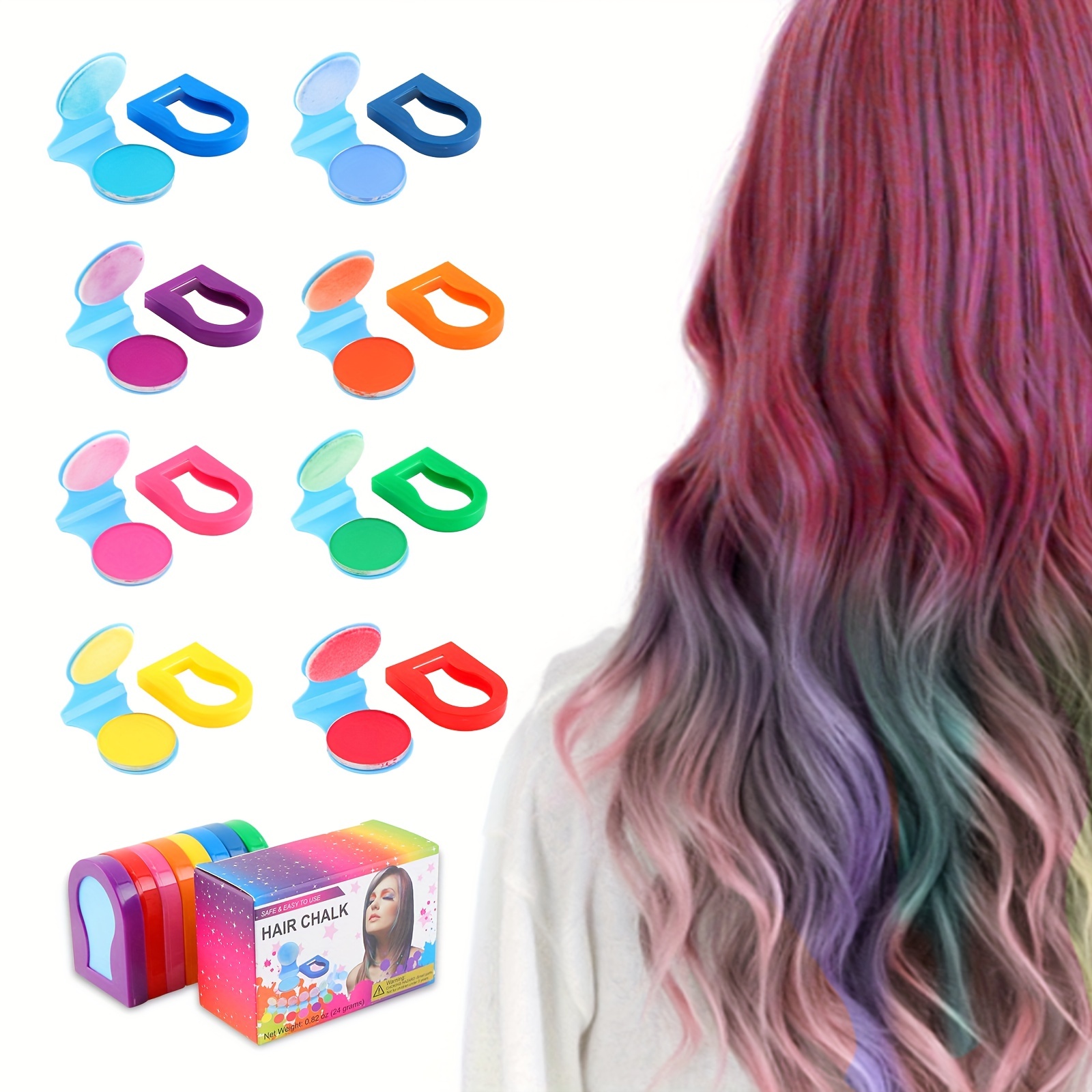 10 Colors Hair Chalk for Kids&Girls Makeup Kit, Hair Chalk Comb Temporary  Washable Hair Color Dye for Kids Girls Birthday Gifts Easter Children's Day