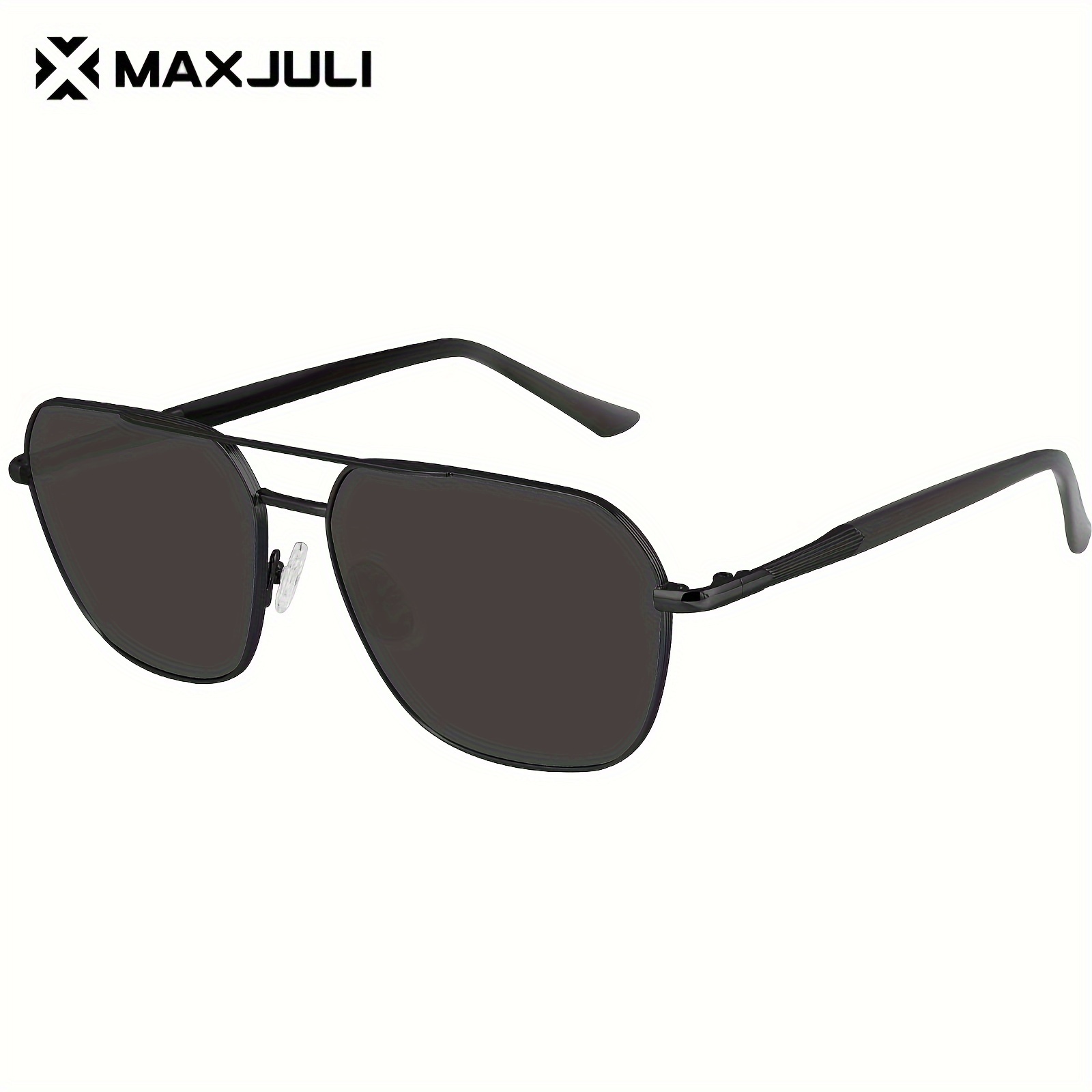 Max Large Black Polarized Mens Womens Aviator Sunglasses