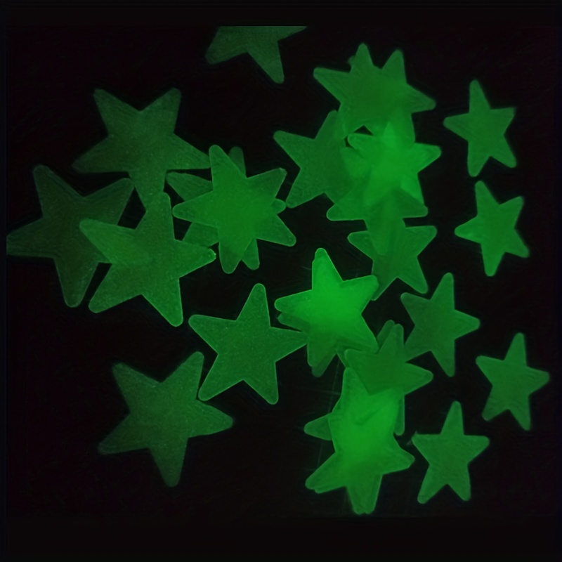 100pcs 3D Stars Glow In The Dark Wall Stickers Luminous