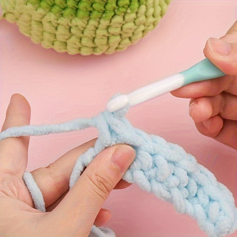 Crochet Hook Abs Hook Head Tpr Handle Weaving Supplies Diy - Temu