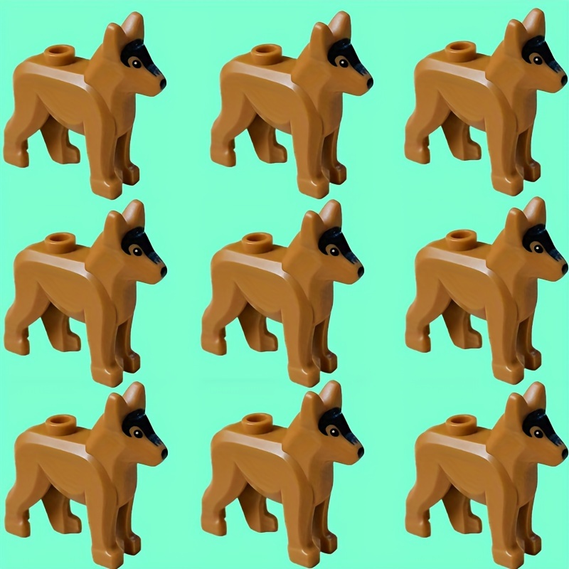 9pcs Mini German Shepherd Dog Building Blocks Set