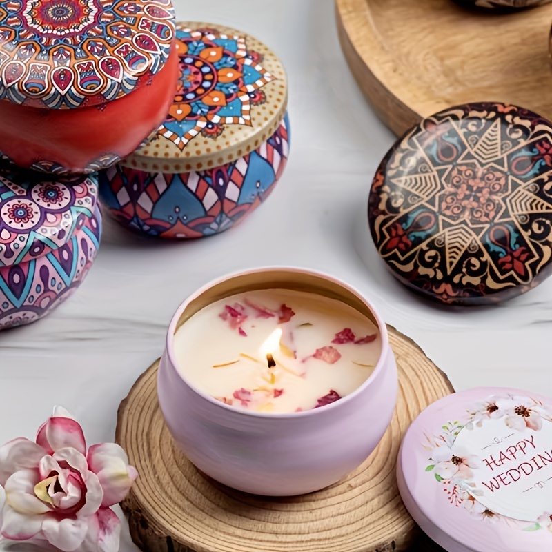 Handmade Real Dried Flowers Scented Candles Aromatherapy - Temu