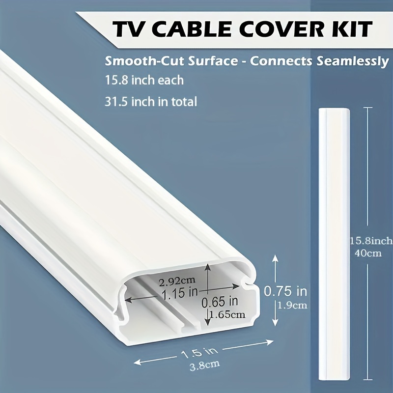 Cache câble TV adhésif 12x50mm Blanc - GGK - 5565919 