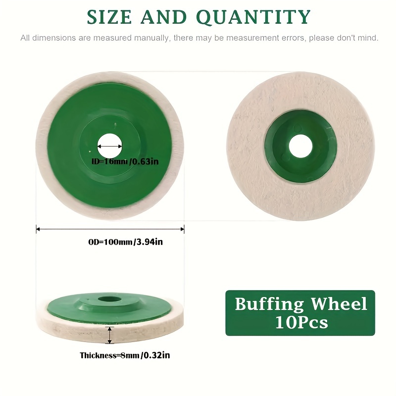 4Inch Wool Polishing Wheel Buffing Pads Angle Grinder Wheel Felt Polishing  Pad Disc For Metal Marble Glass Ceramics
