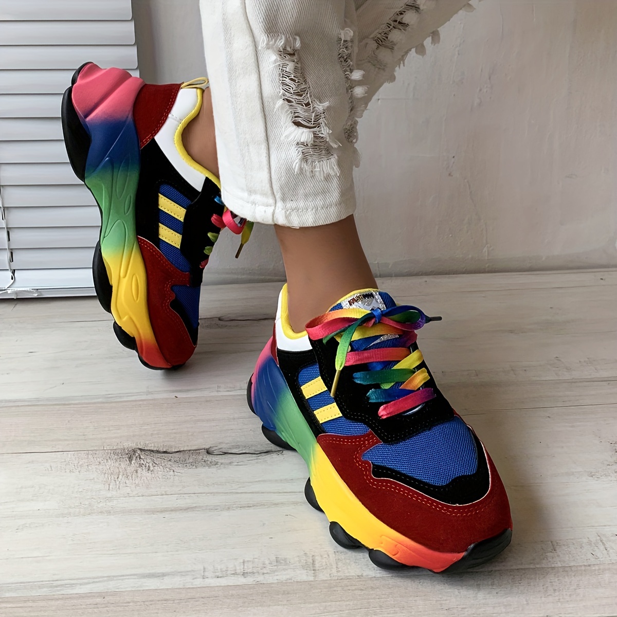 platform sneakers multicolor