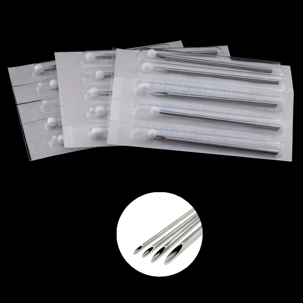 Sterile surgical steel disposable piercing needle