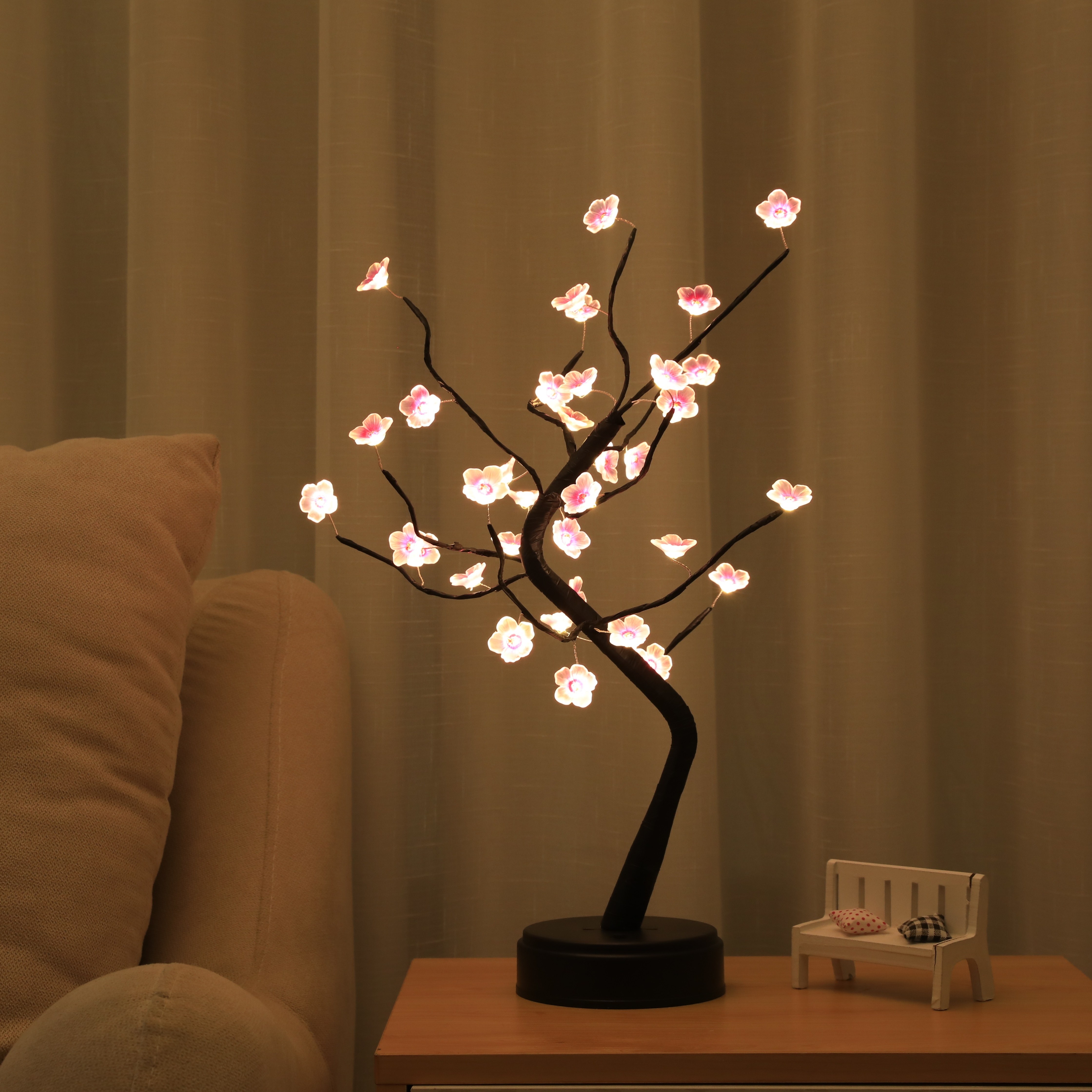 Lámpara Árbol Cerezo En Flor - Luz Alimentada Usb/pilas Aa - Árbol  Artificial Decorar Dormitorio, Hogar, Fiesta, Boda, Ramadán, Año Nuevo -  Luces Nocturnas Decorativas San Valentín Luces Hadas En Forma Árbol 