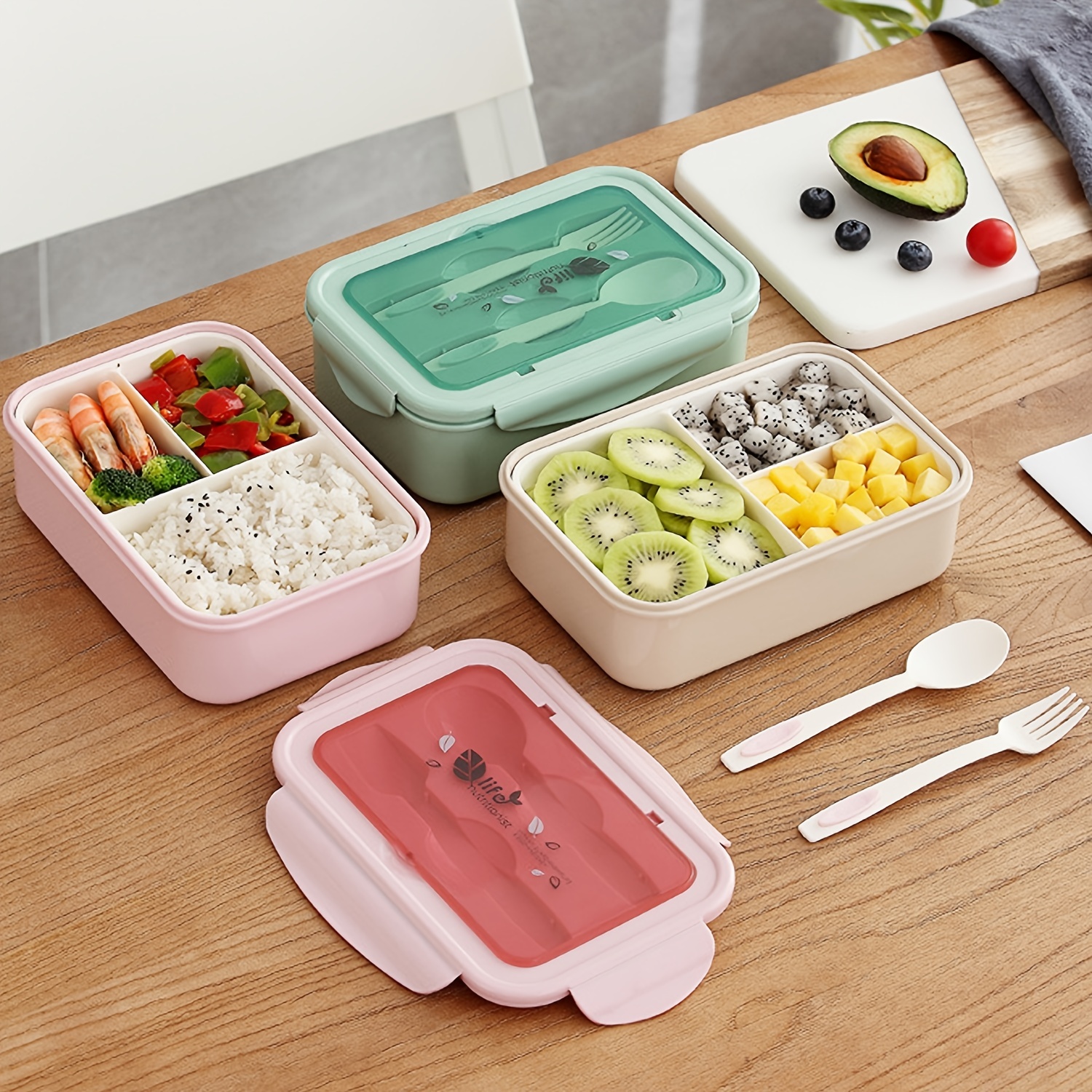 Striped Insulated Bag & 1400ml Bento Box Set