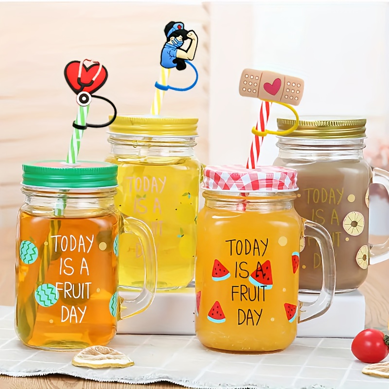 Portable Medical Nursing Series Silicone Straw Plugs, Cute Cartoon  Dustproof Reusable Straw Cover, Cup Decoration Accessories - Temu