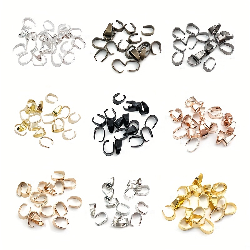 Stainless Steel Pendant Pinch Bail Clasps Necklace Hooks - Temu